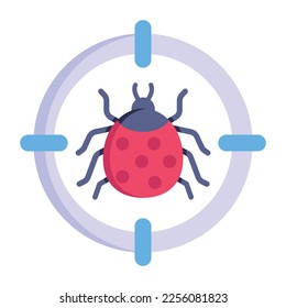 Grab this editable flat icon of bug fixing 
