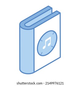 Grab this editable isometric icon of music book 

