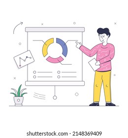 Grab this editable isometric illustration of business accounting 

