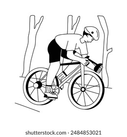 Grab this editable modern illustration of cycling, ready to use and download