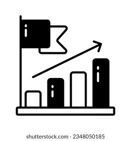 Grab this editable vector of growth chart, business analysis icon design