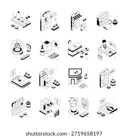 Agarra este atractivo conjunto de ilustraciones isométricas médicas y de atención médica