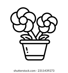 Agarra este vector revelador de plántulas florales en estilo moderno, macetas de flores en estilo editable