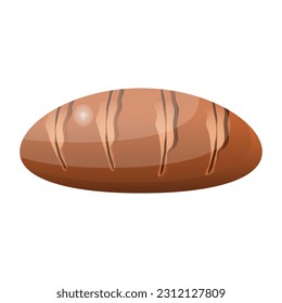 Grab this flat design icon of loaf bread 