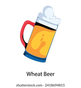 Grab this flat icon depicting wheat beer 
