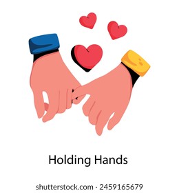 Grab this flat icon of holding hands 