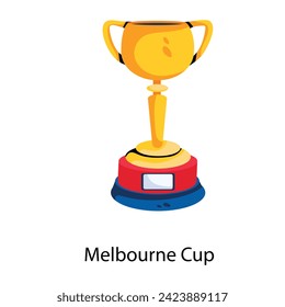 Agarra este icono plano de la copa de melbourne