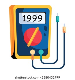 Grab this flat icon of a multimeter 