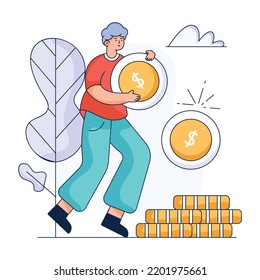 Grab this flat illustration of ask 