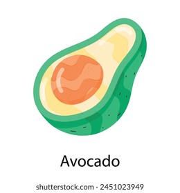 Grab this flat sticker of an avocado
