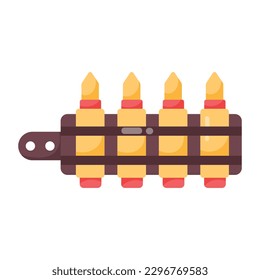 Grab this flat sticker of bullet belt 