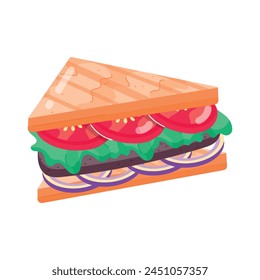 Grab this flat sticker of a salad sandwich