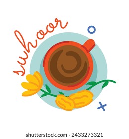 Grab this flat sticker of suhoor tea 