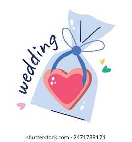 Grab this flat sticker of wedding treat 