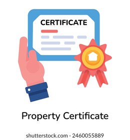 Grab this flat style icon of roper certificate 