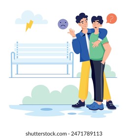 Grab this flat style illustration of empathy 