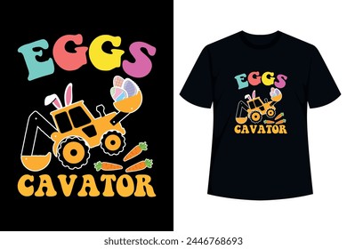 Grab this funny Eggs Cavator Easter Bunny Excavator T-Shirt as an Easter gift for your little boy, son or nephew! Wear this bunny easter egg hunt pajama outfit for boys, kids, toddlers, baby boys