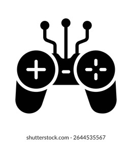 Grab this glyph icon of digital gamepad controller