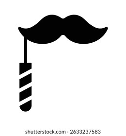 Grab this glyph icon of fake mustache for fun