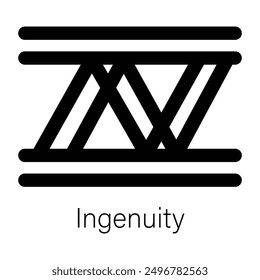 Grab this glyph icon of ingenuity