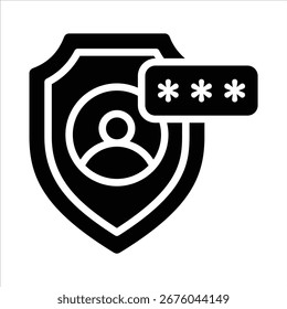 Dieses Glyphensymbol des privaten sicheren Logins abrufen