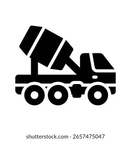 Greifen Sie diese Glyphe Symbol des rotierenden Zementtruck