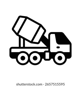 Greifen Sie diese Glyphe Symbol des rotierenden Zementtruck
