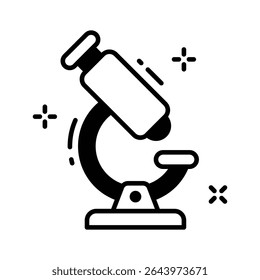 Grab this glyph icon showing microscope research tool