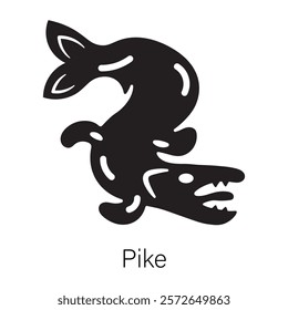 Grab this glyph style icon of a pike 