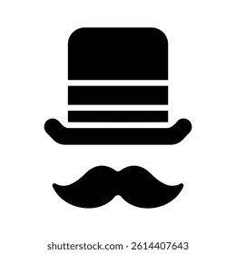 Grab this glyph style icon of hipster props