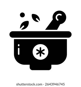 Grab this glyph style icon representing homeopathy remedy