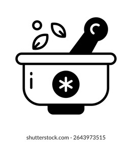Grab this glyph style icon representing homeopathy remedy