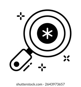 Grab this glyph style icon of medical research process