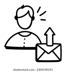 Agarra este icono de envío de correo 