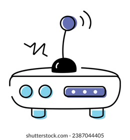 Grab this hand drawn icon of internet router 