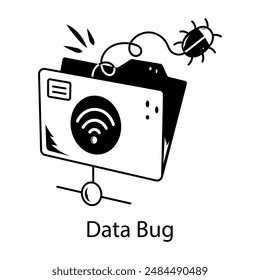 Schnappen Sie sich dieses handgezeichnete Symbol des Daten-Fehlers 