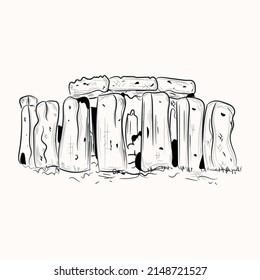 Grab this hand drawn illustration of stonehenge

