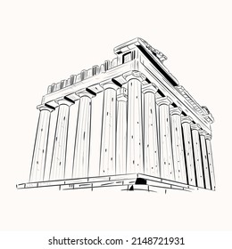 Grab this hand drawn illustration of zeus temple 


