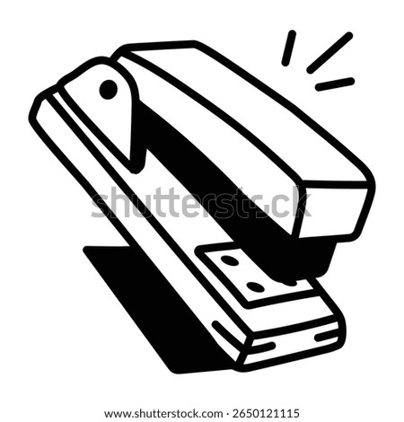 Grab this hand drawn style stapler icon