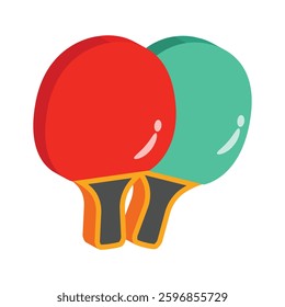 Grab this handy 3d style icon of table tennis rackets