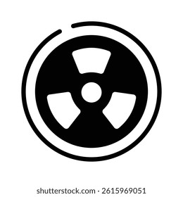 Grab this handy glyph style icon of radioactive symbol