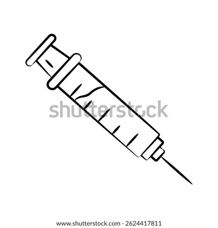 Grab this handy hand drawn icon of vaccine syringe