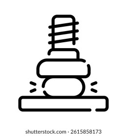 Grab this handy line style icon of hydraulic press