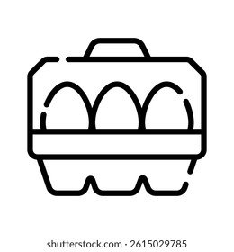 Grab this handy linear style icon of egg tray