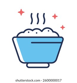 Grab this handy outline icon depicting hot food for fasting