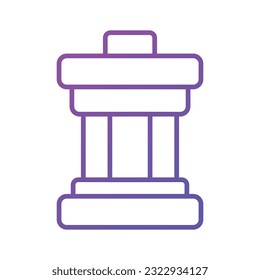 Grab this icon of inukshuk in trendy style, isolated on white background
