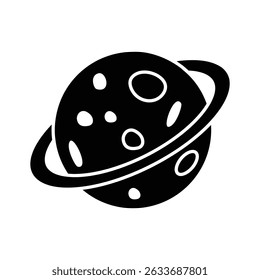 Grab this isometric glyph icon of planetary orbit