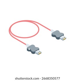 Nehmen Sie dieses isometrische Symbol des Datenkabels