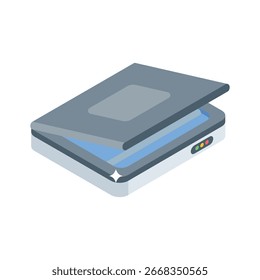 Nehmen Sie dieses isometrische Symbol des digitalen Scanners