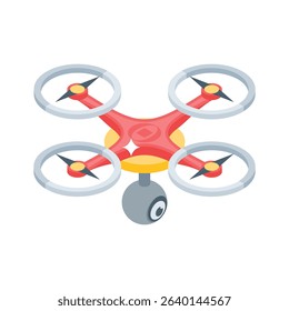 Grab this isometric icon of high-tech flying drone